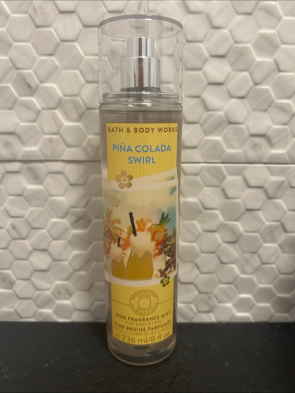 NEW 🆕 Bath & Body Works Piña Colada Swirl Fine Fragrance Mist - Yellow